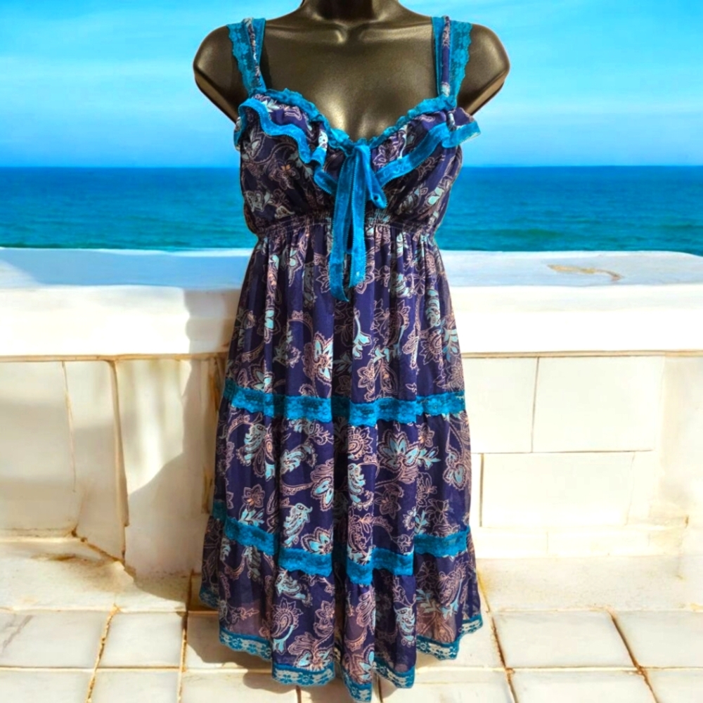 Y2K Victoria's Secret Babydoll Midi Slip Dress Sz XS
